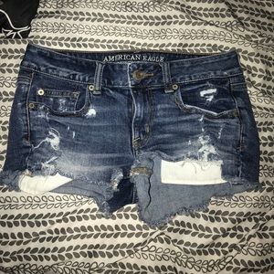 AE denim shorts